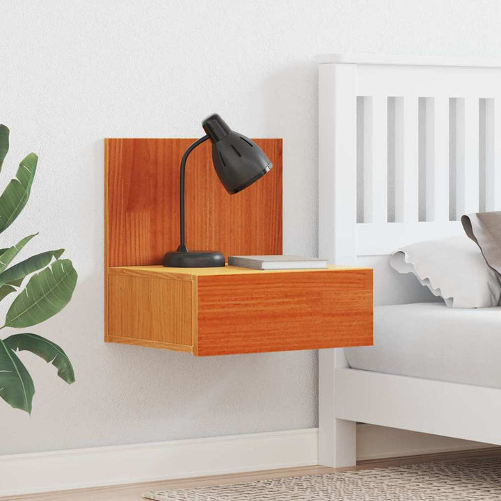 Sengebord 2 pcs Voks brun 42 x 32,5 x 40 cm Massivt fyrretræ