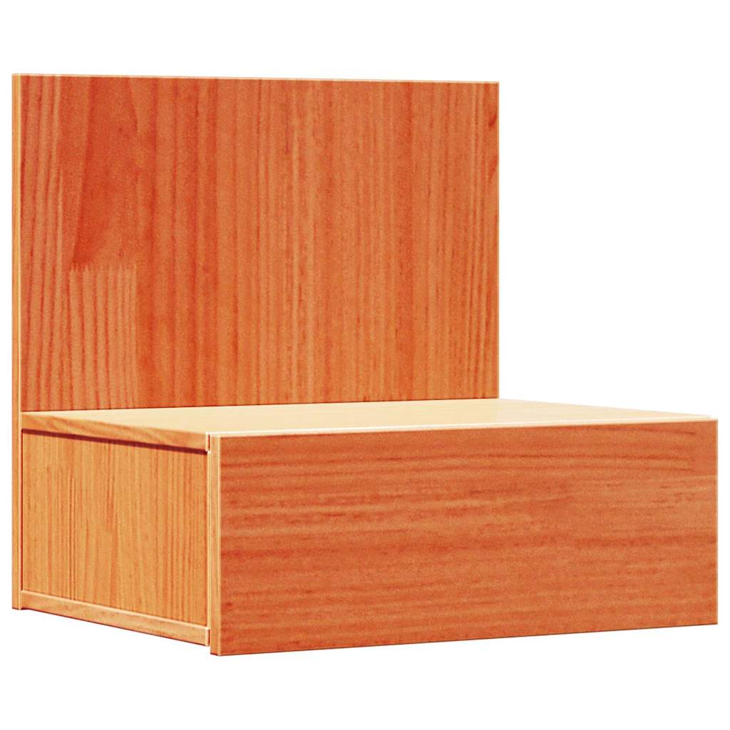 Sengebord 2 pcs Voks brun 42 x 32,5 x 40 cm Massivt fyrretræ