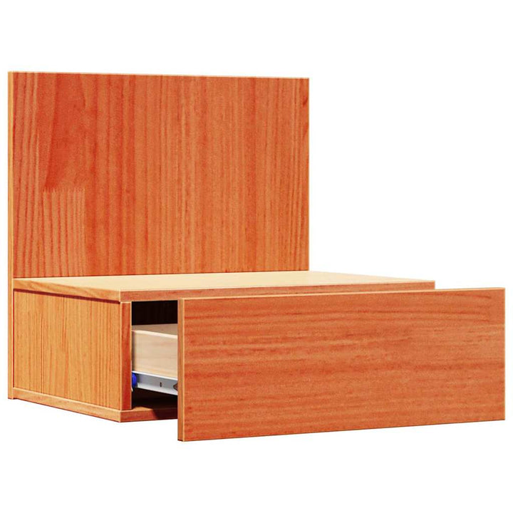 Sengebord 2 pcs Voks brun 42 x 32,5 x 40 cm Massivt fyrretræ