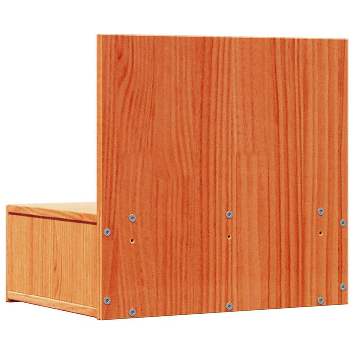 Sengebord 2 pcs Voks brun 42 x 32,5 x 40 cm Massivt fyrretræ