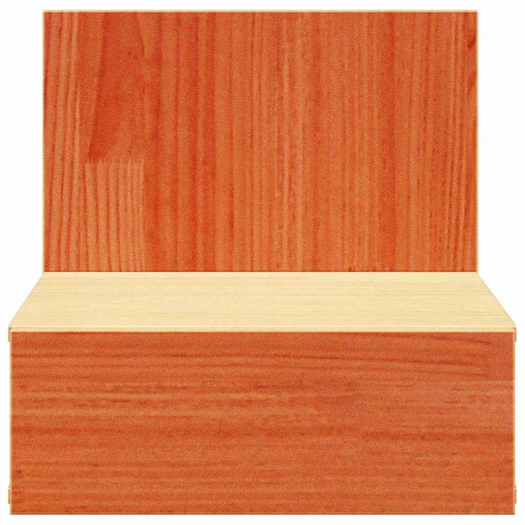 Sengebord 2 pcs Voks brun 42 x 32,5 x 40 cm Massivt fyrretræ