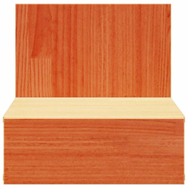 Sengebord 2 pcs Voks brun 42 x 32,5 x 40 cm Massivt fyrretræ
