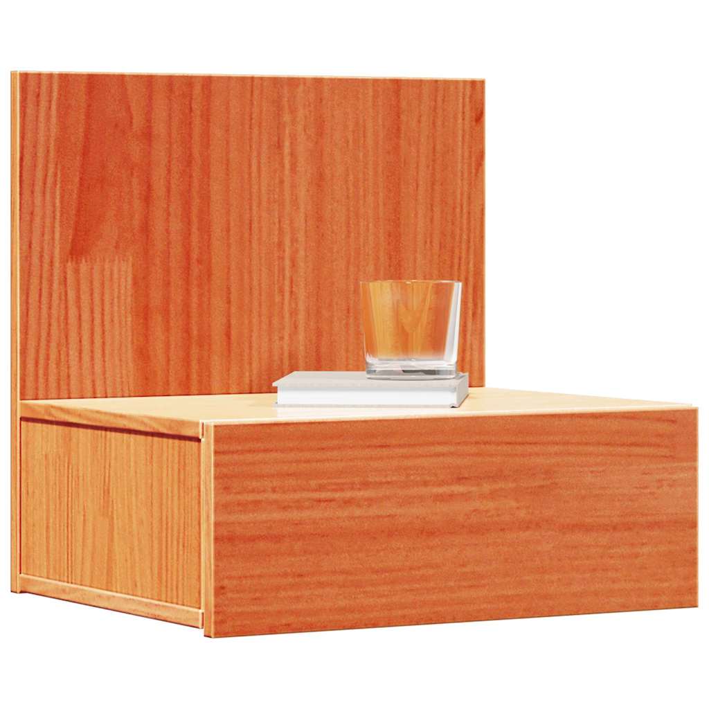 Sengebord 2 pcs Voks brun 42 x 32,5 x 40 cm Massivt fyrretræ