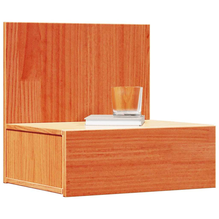Sengebord 2 pcs Voks brun 42 x 32,5 x 40 cm Massivt fyrretræ
