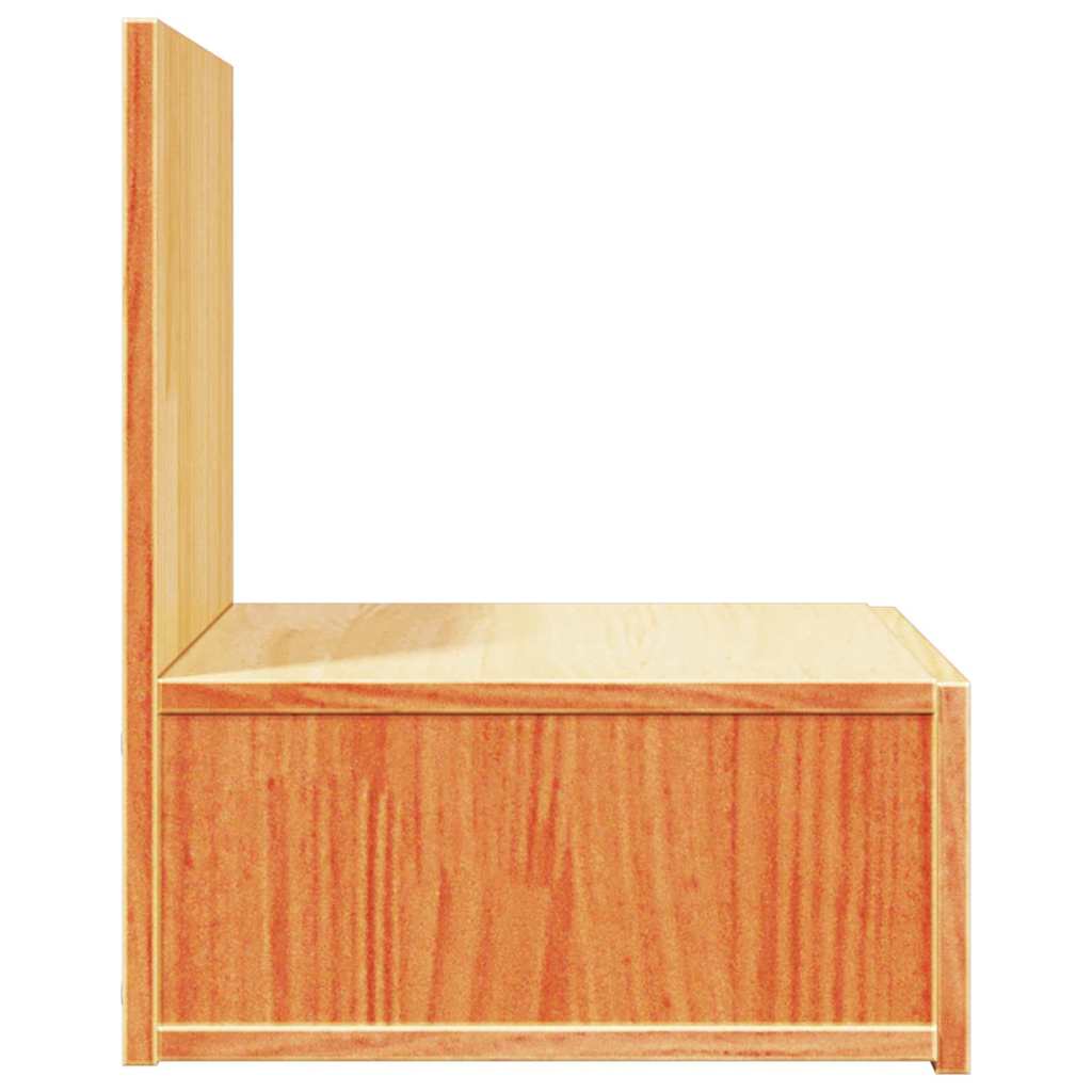 Sengebord 2 pcs Voks brun 42 x 32,5 x 40 cm Massivt fyrretræ