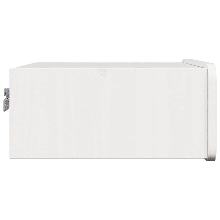 Sengebord med skuffe Hvid 39 x 34 x 16,5 cm Massivt fyrretræ