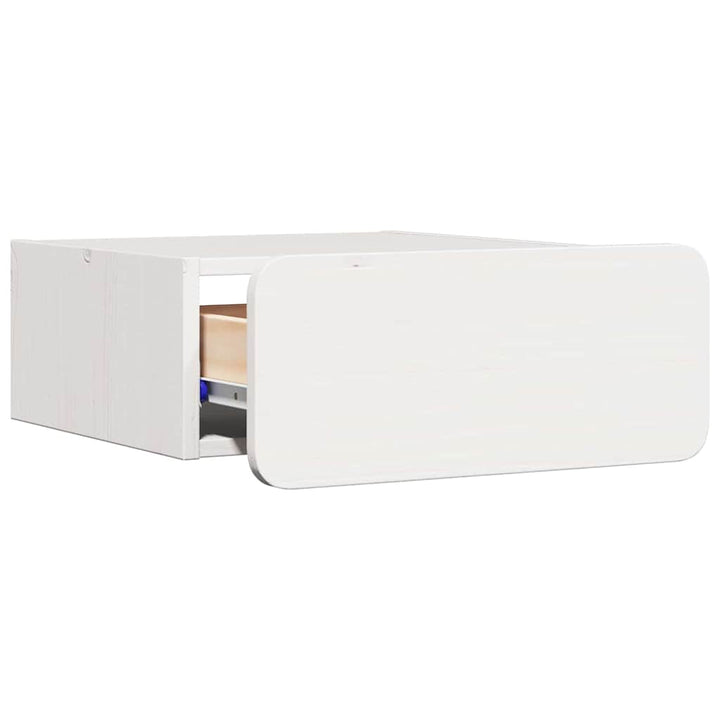Sengebord 2 pcs Hvid 39 x 34 x 16,5 cm Massivt fyrretræ