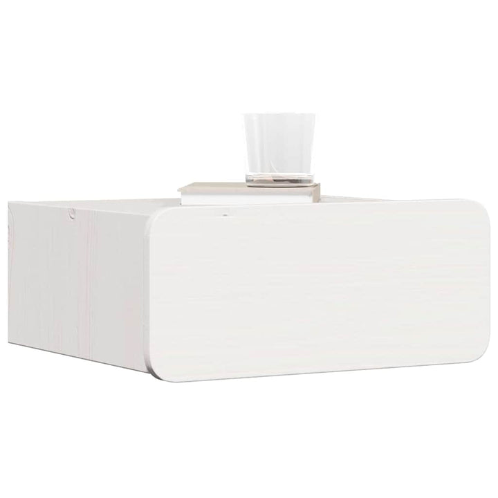 Sengebord 2 pcs Hvid 39 x 34 x 16,5 cm Massivt fyrretræ