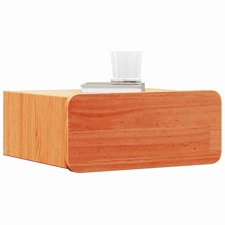 Sengebord Voks brun 39 x 34 x 16,5 cm Massivt fyrretræ