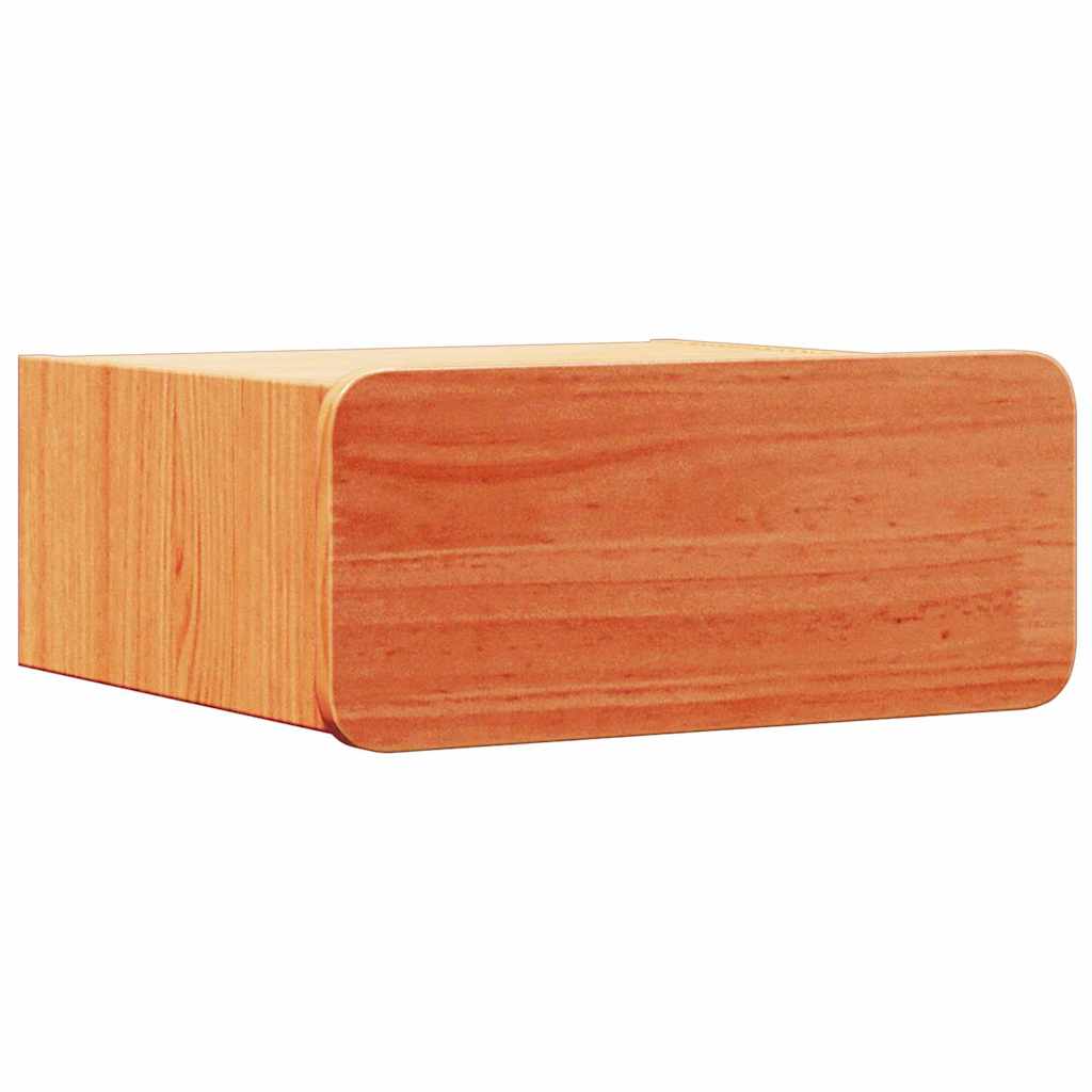 Sengebord 2 pcs Voks brun 39 x 34 x 16,5 cm Massivt fyrretræ