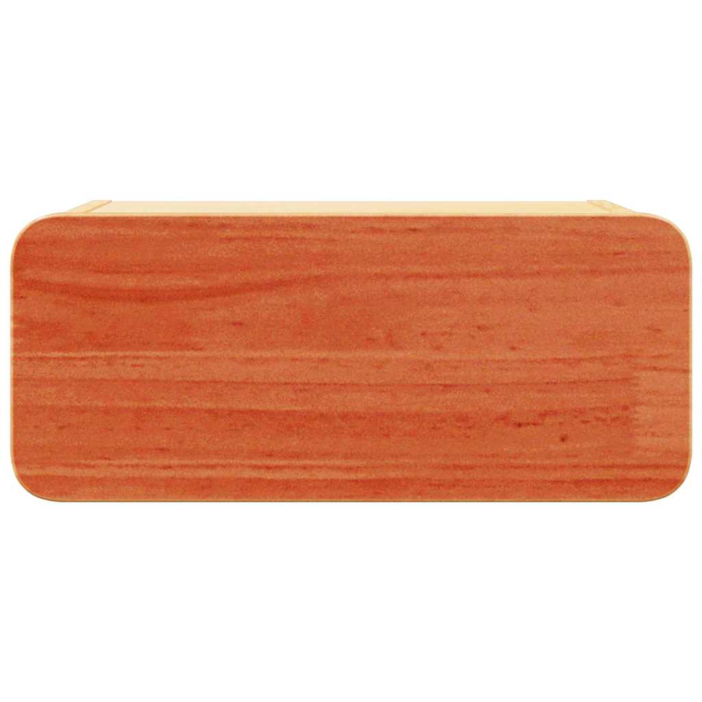 Sengebord 2 pcs Voks brun 39 x 34 x 16,5 cm Massivt fyrretræ