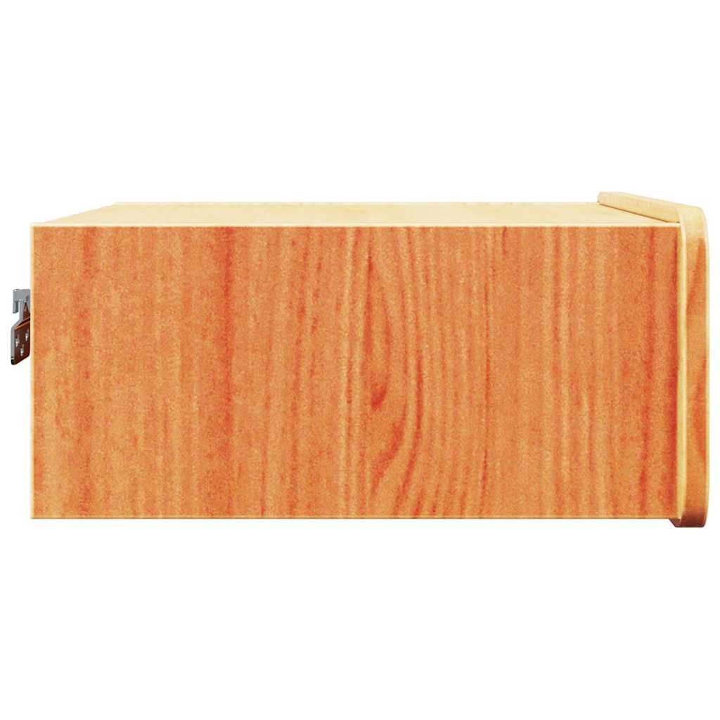 Sengebord 2 pcs Voks brun 39 x 34 x 16,5 cm Massivt fyrretræ