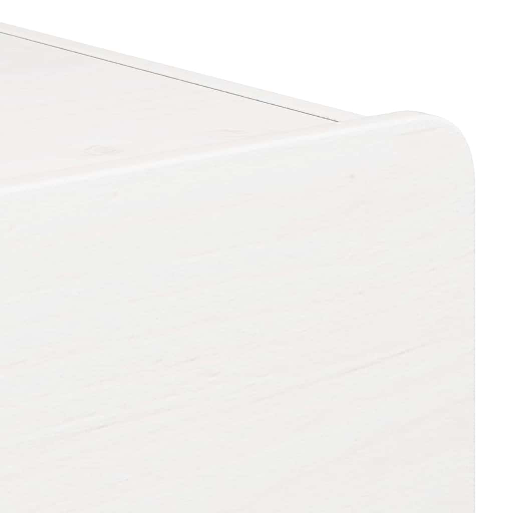 Sengebord 2 stk. Hvid 39 x 34 x 33 cm Massivt fyrretræ