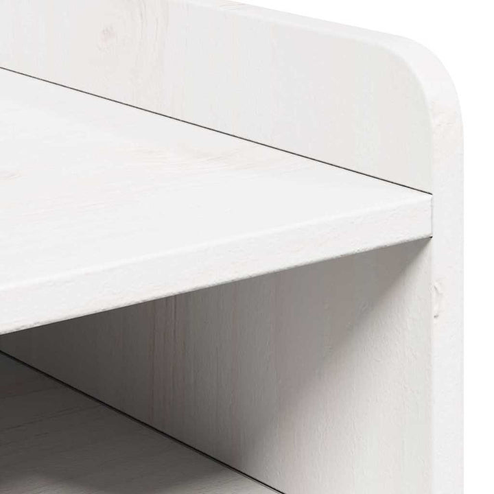 Sengebord 2 pcs Hvid 38 x 36 x 29,5 cm Massivt fyrretræ