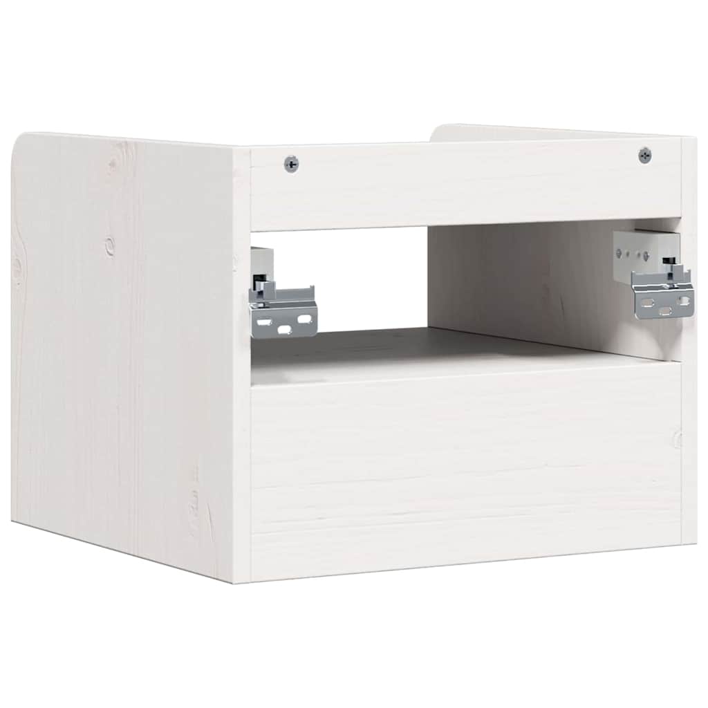 Sengebord 2 pcs Hvid 38 x 36 x 29,5 cm Massivt fyrretræ