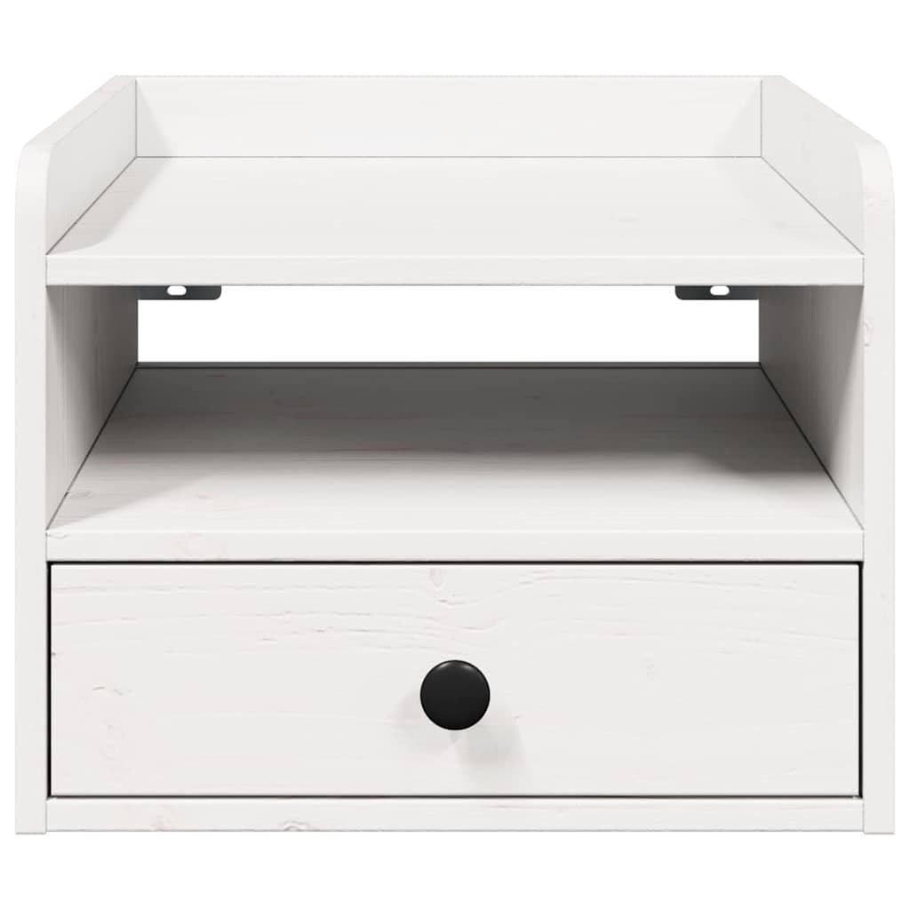 Sengebord 2 pcs Hvid 38 x 36 x 29,5 cm Massivt fyrretræ