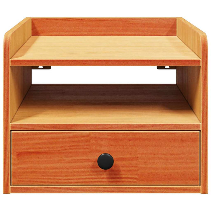 Sengebord Voks brun 38 x 36 x 29,5 cm Massivt fyrretræ