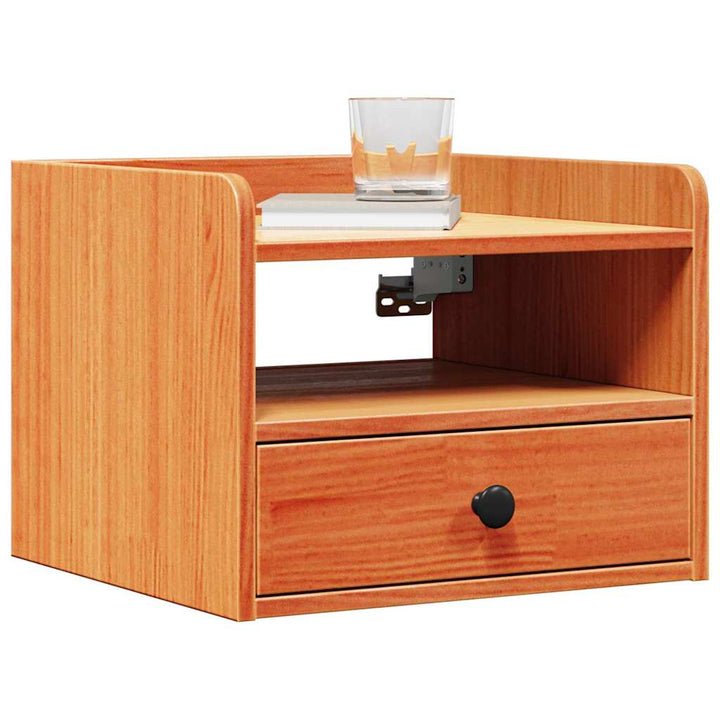 Sengebord Voks brun 38 x 36 x 29,5 cm Massivt fyrretræ