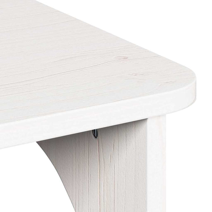 Sofabord Hvid 80 x 50 x 31 cm Massivt fyrretræ