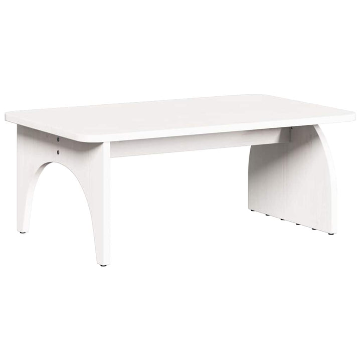 Sofabord Hvid 80 x 50 x 31 cm Massivt fyrretræ