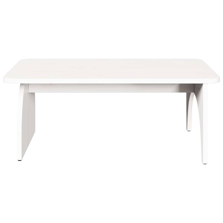 Sofabord Hvid 80 x 50 x 31 cm Massivt fyrretræ