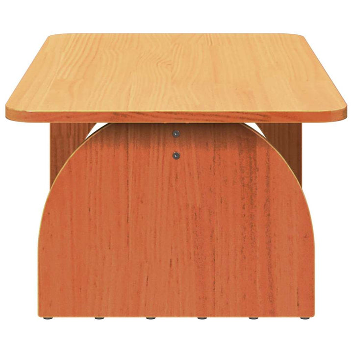 Sofabord Voks brun 80 x 50 x 31 cm Massivt fyrretræ