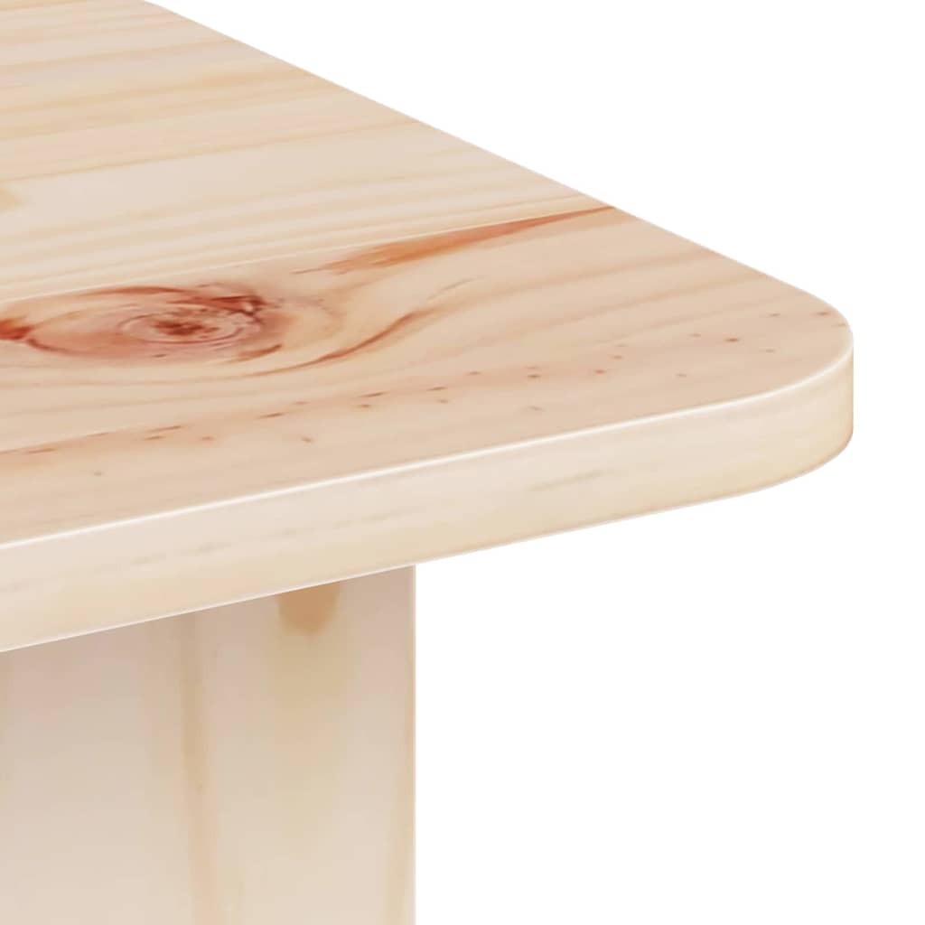 Sofabord Naturfarvet 80 x 39,5 x 33,5 cm Massivt fyrretræ
