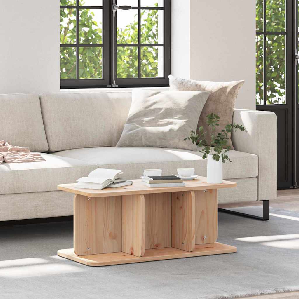 Sofabord Naturfarvet 80 x 39,5 x 33,5 cm Massivt fyrretræ