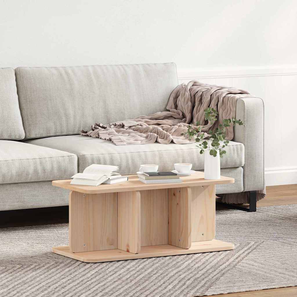 Sofabord Naturfarvet 80 x 39,5 x 33,5 cm Massivt fyrretræ
