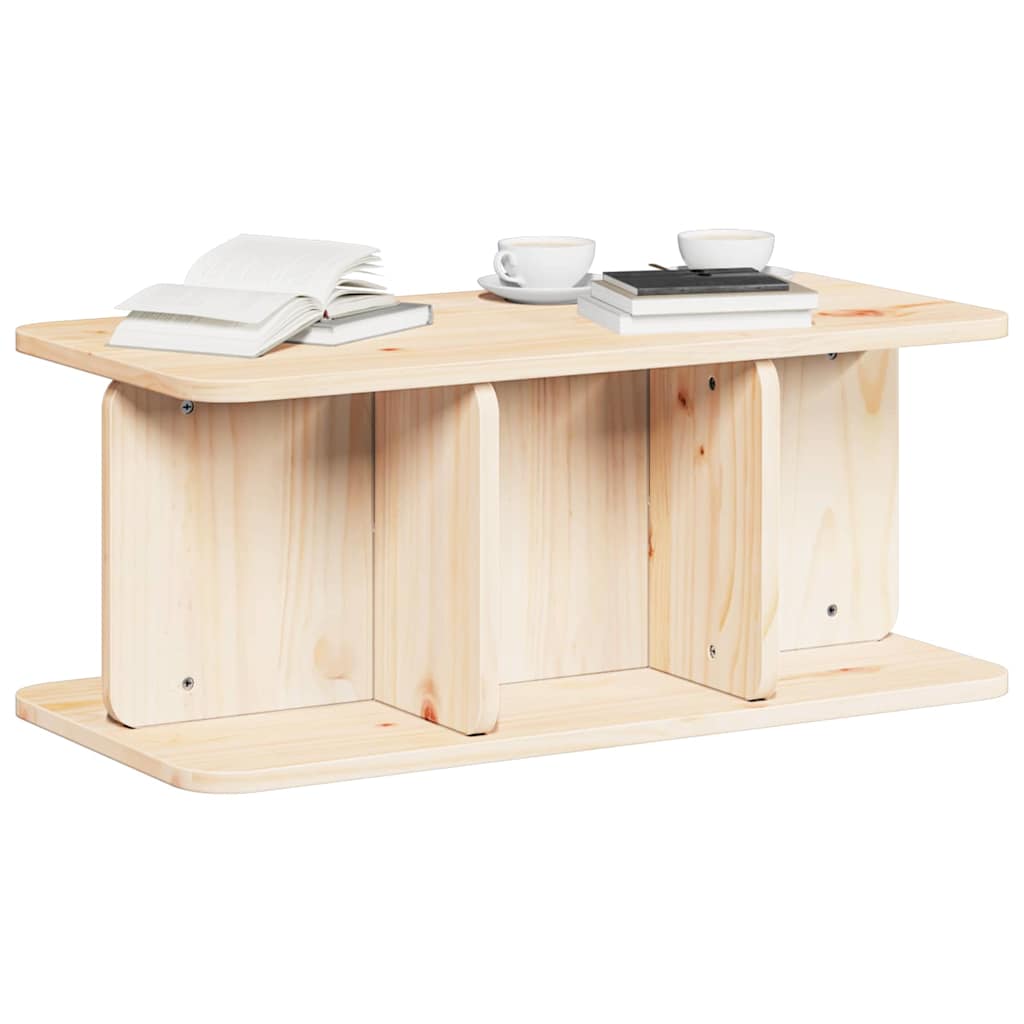 Sofabord Naturfarvet 80 x 39,5 x 33,5 cm Massivt fyrretræ