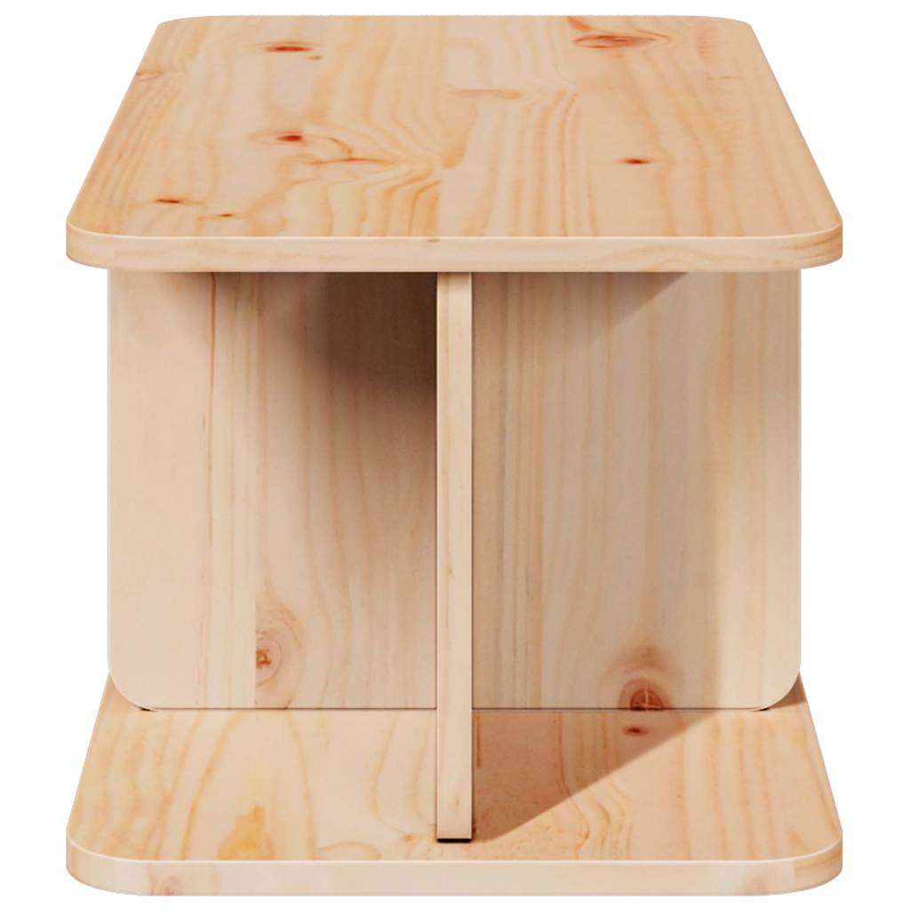 Sofabord Naturfarvet 80 x 39,5 x 33,5 cm Massivt fyrretræ