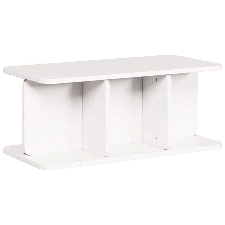 Sofabord Hvid 80 x 39,5 x 33,5 cm Massivt fyrretræ