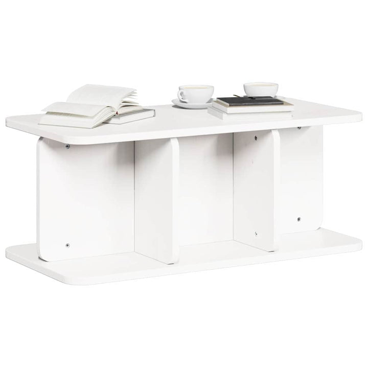Sofabord Hvid 80 x 39,5 x 33,5 cm Massivt fyrretræ