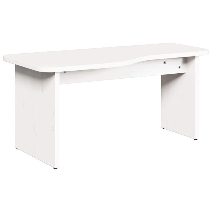 Sofabord 2 pcs Hvid Massivt fyrretræ