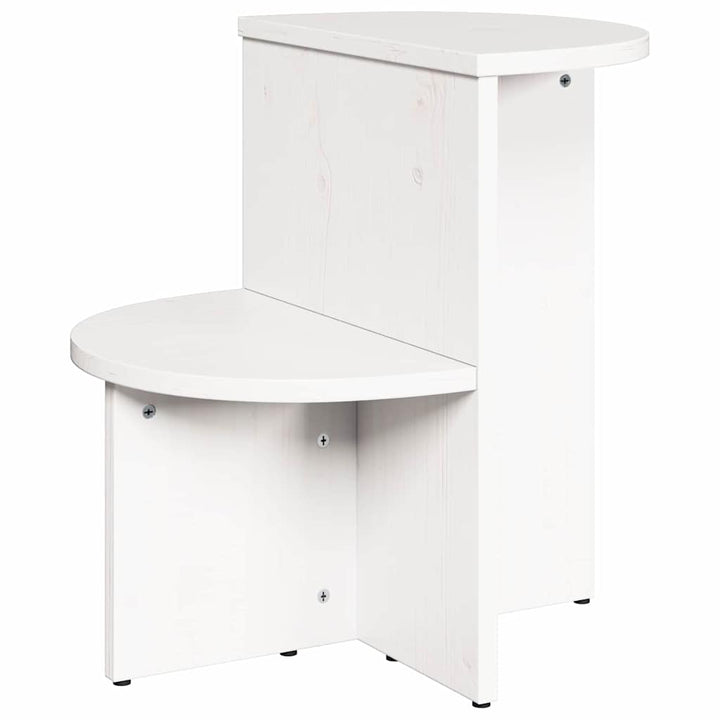 Sofabord Hvid 50 x 40 x 50 cm Massivt fyrretræ