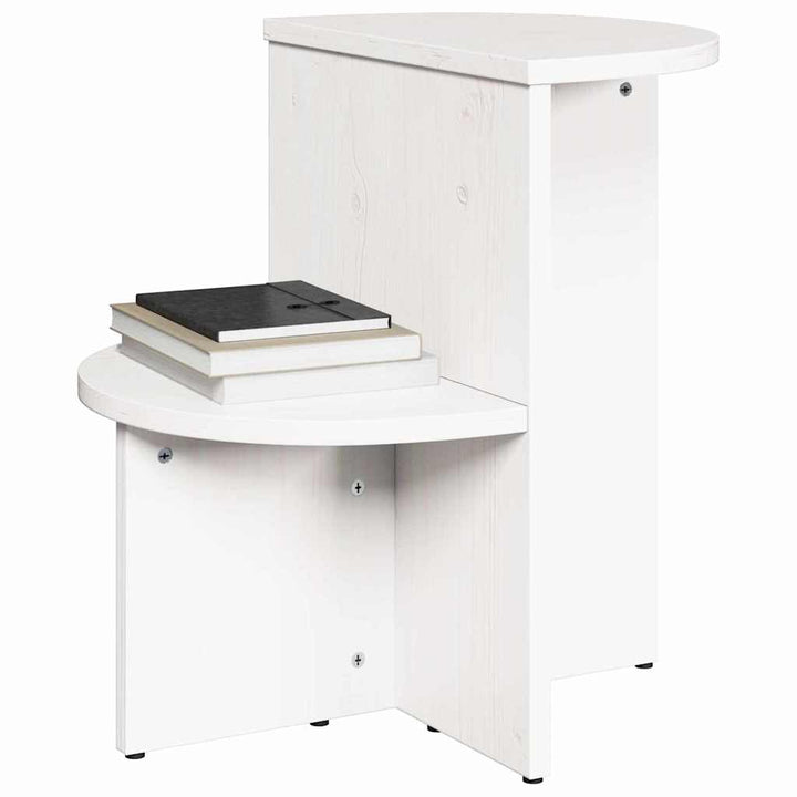 Sofabord Hvid 50 x 40 x 50 cm Massivt fyrretræ