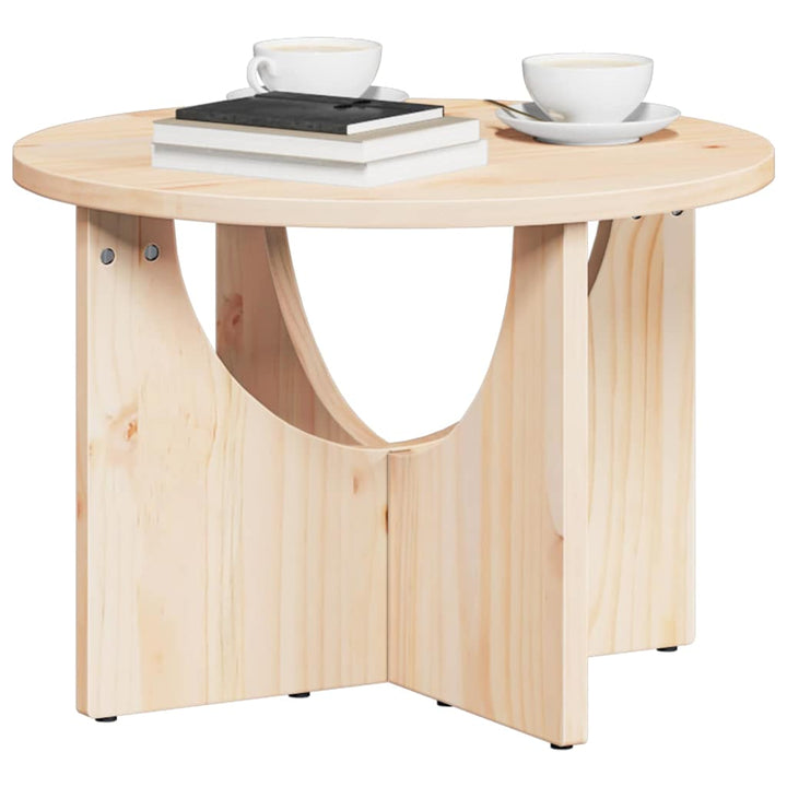 Sofabord Naturfarvet 50 x 50 x 35 cm Massivt fyrretræ