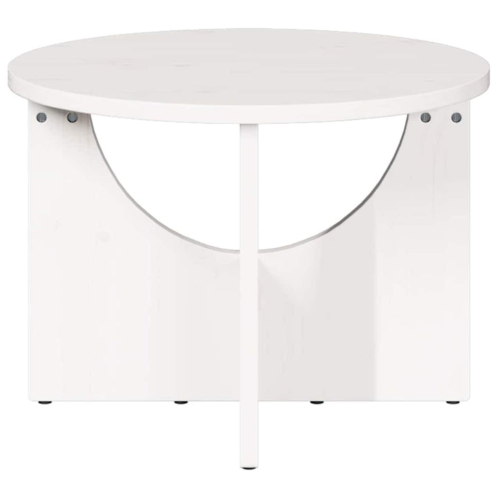 Sofabord Hvid 50 x 50 x 35 cm Massivt fyrretræ