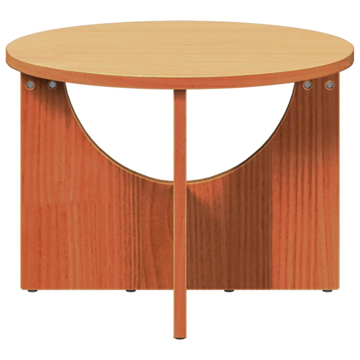 Sofabord Voks brun 50 x 50 x 35 cm Massivt fyrretræ