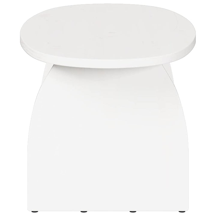 Sofabord Hvid 80 x 40 x 35 cm Massiv fyrretræ
