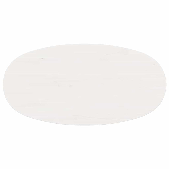 Sofabord Hvid 80 x 40 x 35 cm Massiv fyrretræ