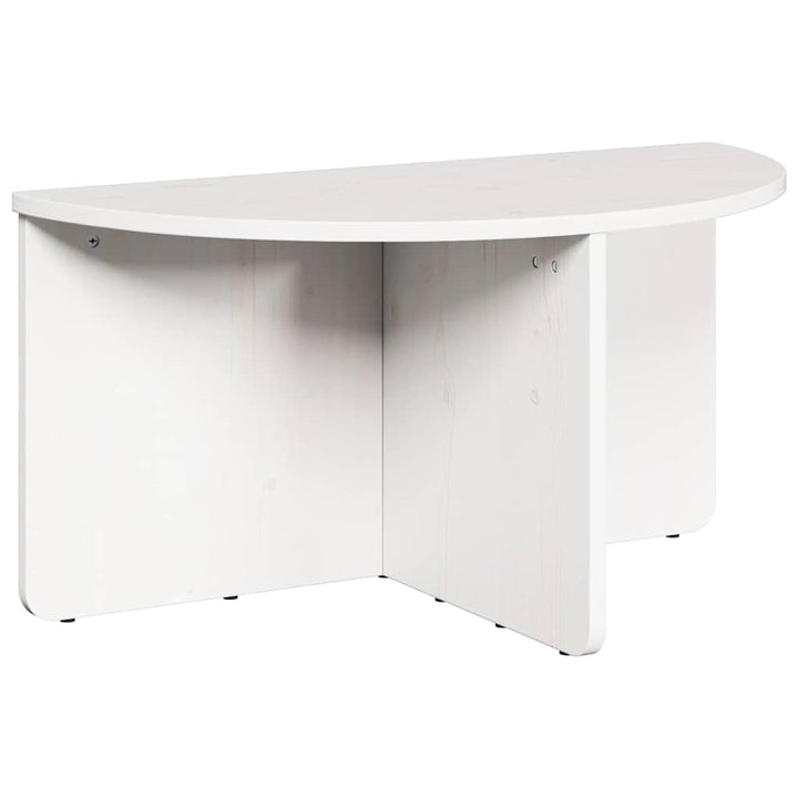 Sofabord 2 pcs Hvid Massivt fyrretræ