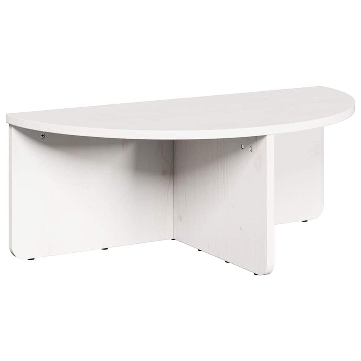 Sofabord 2 pcs Hvid Massivt fyrretræ