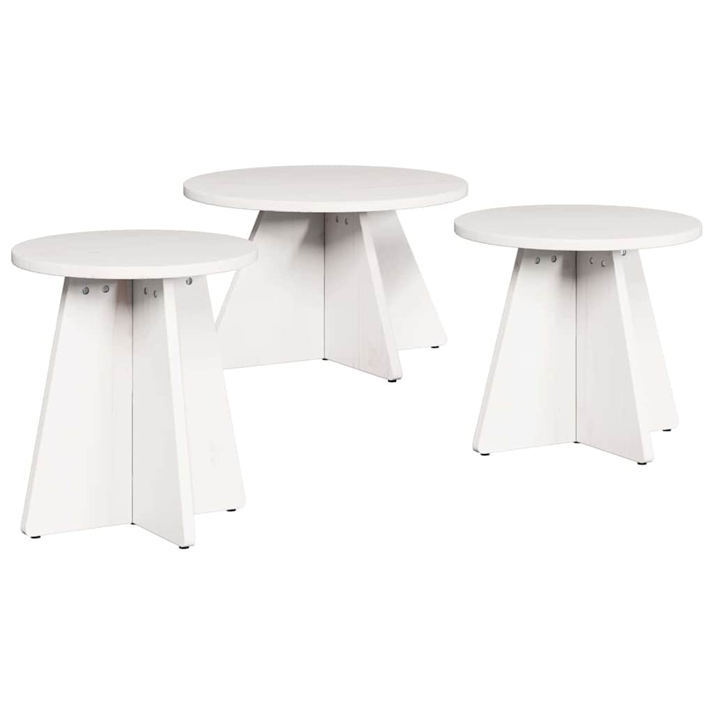 Sofabord 3 pcs Hvid