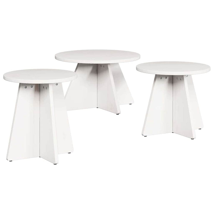 Sofabord 3 pcs Hvid