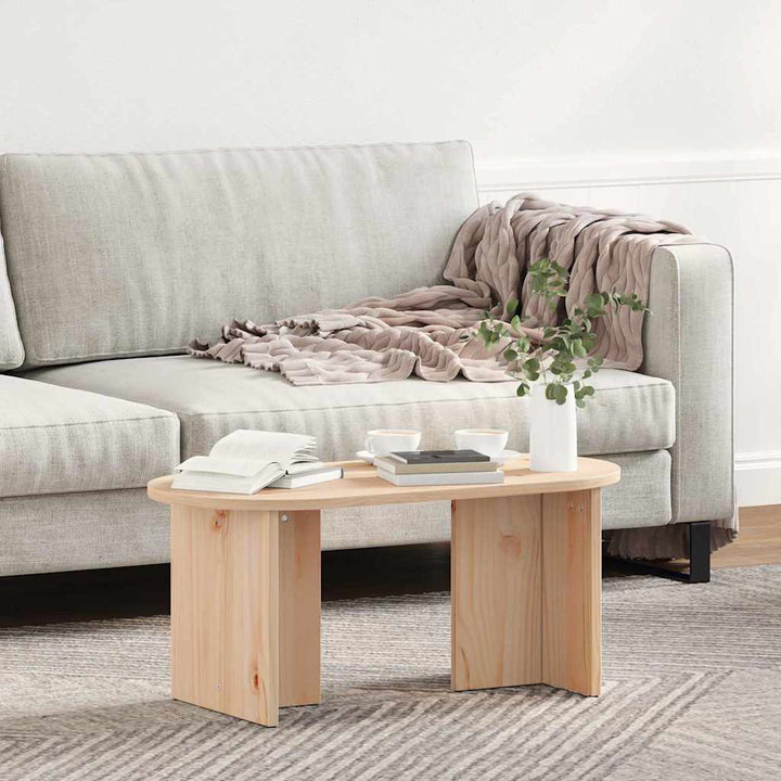 Sofabord Naturfarvet 80 x 39,5 x 35 cm Massivt fyrretræ