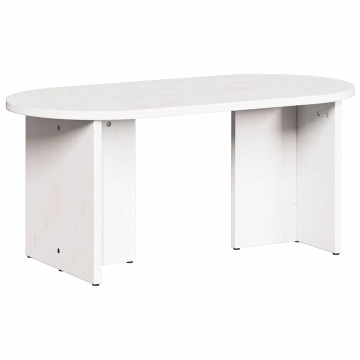 Sofabord Hvid 80 x 39,5 x 35 cm Massivt fyrretræ