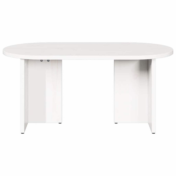 Sofabord Hvid 80 x 39,5 x 35 cm Massivt fyrretræ