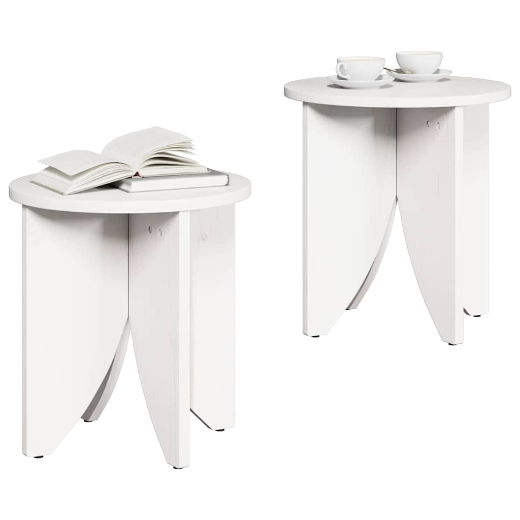 Sofabord 2 pcs Hvid