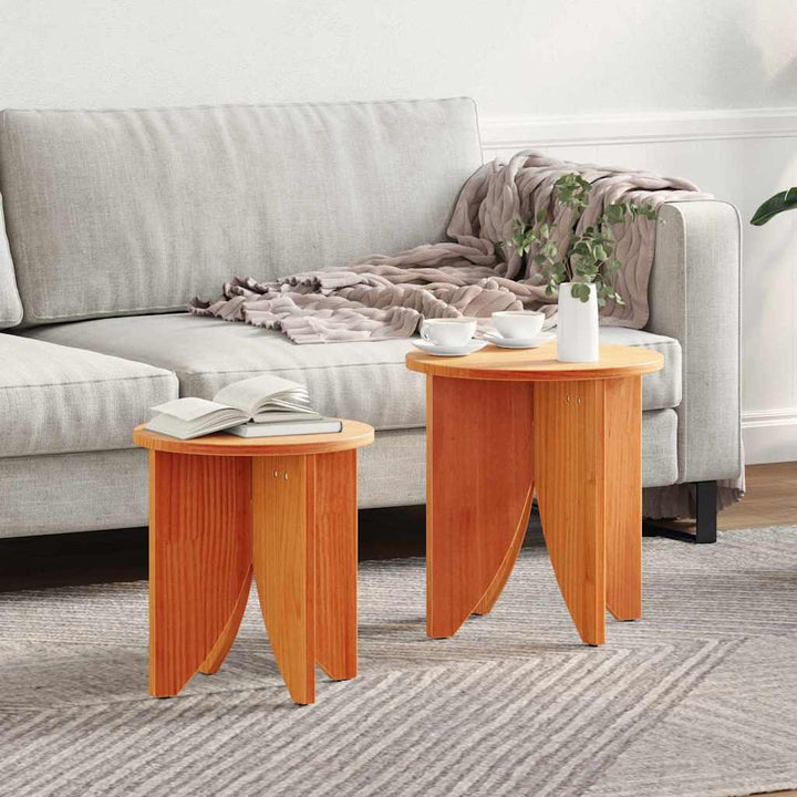 Sofabord 2 pcs Voks brun